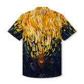 Chemise à manches courtes avec col camp et imprimé Match